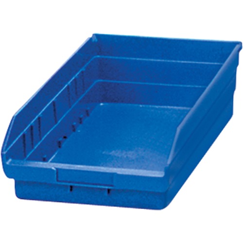 INTEGRATED PLASTICS Shelf Bin - 4" Height x 6.6" Width x 17.9" Depth - Blue - Polypropylene