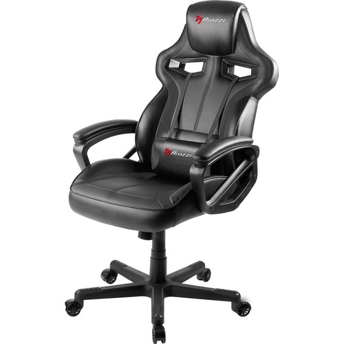 Arozzi Milano Gaming Chair - Wood, Polyurethane, Foam, Nylon, Synthetic PU Leather - Black
