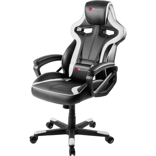 Arozzi Milano Gaming Chair - Wood, Polyurethane, Foam, Nylon, Synthetic PU Leather - White
