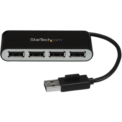 StarTech.com 4 Port Portable USB 2.0 Hub w/ Built-in Cable