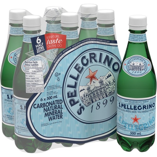 SanPellegrino Unflavored Water - 500mL - Bottle - 6 / Pack - 24 / Case - Water - PLG12136022