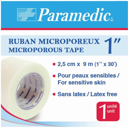 Paramedic Microporous Tape 1" - 10 yd (9.1 m) Length x 1" (25.4 mm) Width - Paper - 1 Each - First Aid Kits & Supplies - PME9990504