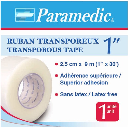 Paramedic Microporous Tape 1" - 10 yd (9.1 m) Length x 1" (25.4 mm) Width - Plastic - 1 Each