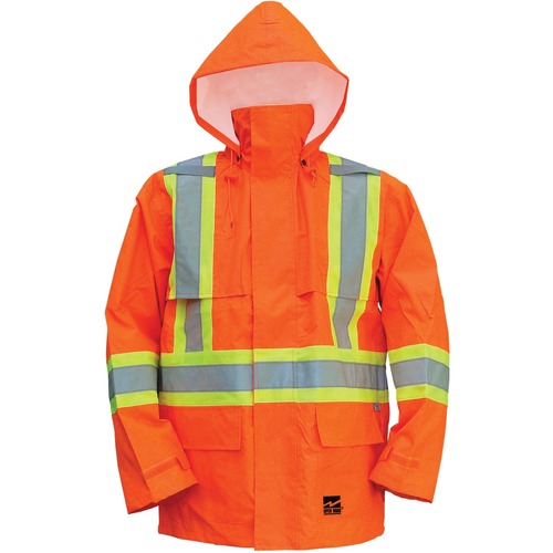 Viking Open Road 150D Jacket - Recommended for: Construction - Extra Large Size - Rain Protection - Polyester, Mesh, Corduroy Collar - Orange - 1