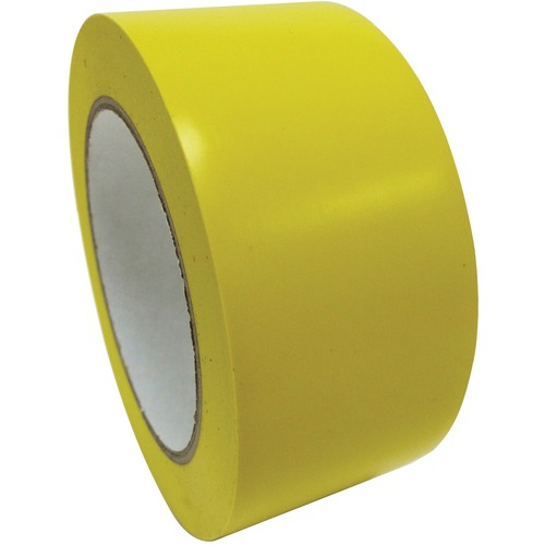 Spicers Paper Marking Tape - 36 yd (32.9 m) Length x 2.99" (76 mm) Width - Polyvinyl Chloride (PVC) - Acrylic Backing - Yellow - Safety Tapes - SPLTAPE0252