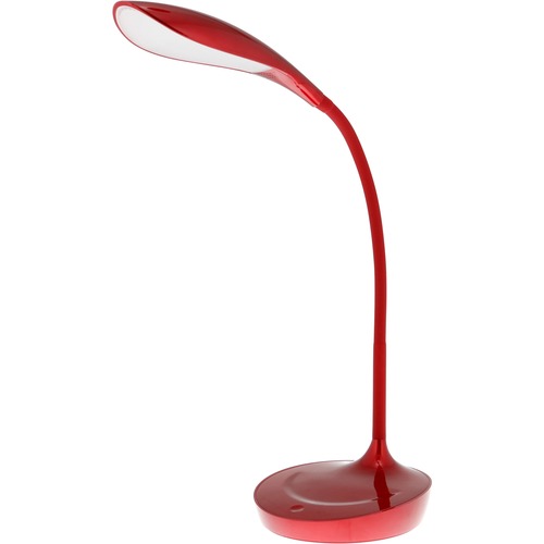 Vision 'Luna' LED Task Lamp - 17" (431.80 mm) Height - 4.50 W LED Bulb - 480 Lumens - Silicone - Desk Mountable - Red - for Desk, Table - Lamps - BOSVLED1502RD