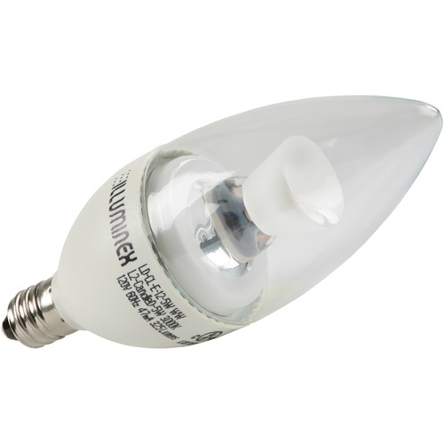 ILLUMINEX Technologies CandleLight - 5 W - 120 V AC - 325 lm - Candle - Warm White Light Color - E12 Base - 25000 Hour - 80 CRI - Dimmable - Light Bulbs & Tubes - INT00311