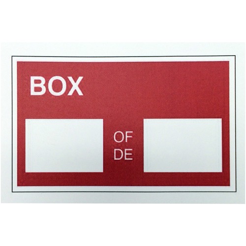 Spicers Address Label - 5" Width x 3" Length - Rectangle - Red, White - 500 / Roll - 500 Total Label(s) - 500 / Roll