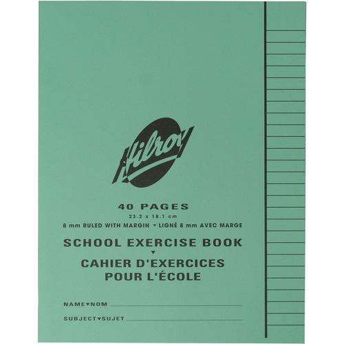 Hilroy Notebook - 40 Pages - Ruled - 7 1/8" x 9 1/8" - Recycled - 25 / Pack - Memo / Subject Notebooks - HLR11975
