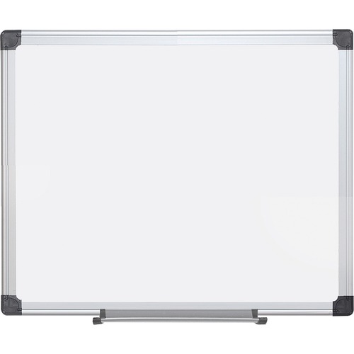 MasterVision Super Value Lacquered Steel Dry Erase Board - 36" (3 ft) Width x 24" (2 ft) Height - Lacquered Steel Surface - Anodized Aluminum Frame - Rectangle - Horizontal/Vertical - 1 Each