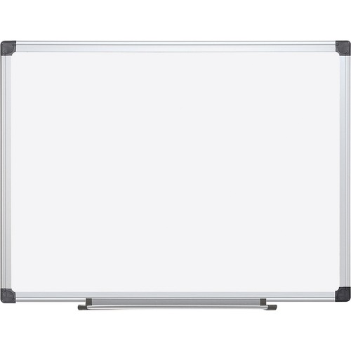 MasterVision Super Value Lacquered Steel Dry Erase Board - 48" (4 ft) Width x 36" (3 ft) Height - Lacquered Steel Surface - Anodized Aluminum Frame - Rectangle - Horizontal/Vertical - 1 Each - Dry-Erase Boards - MGEMA0507170