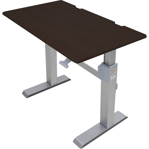 Ergotron WorkFit-DL 48, Sit-Stand Desk (Wenge) - Wenge Rectangle Top - 2 Legs x 48" Table Top Width x 29" Table Top Depth - 51.3" Height - Assembly Required - Workstations/Computer Desks - ERG24567F59