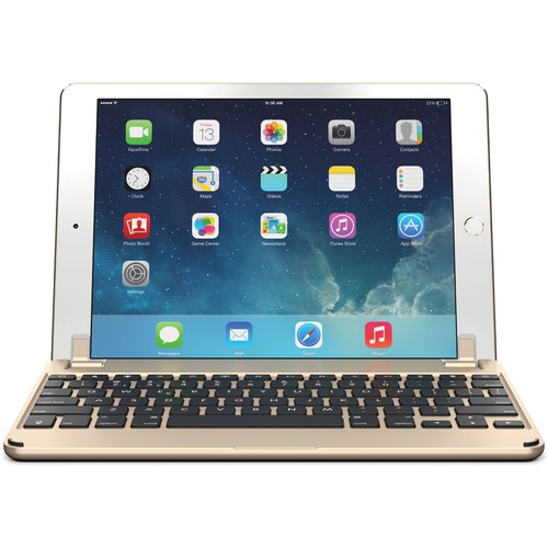 Brydge BRY1013 Keyboard/Cover Case for 9.7" Apple iPad Air, iPad Air 2, iPad Pro, iPad (5th Generation), iPad (6th Generation) Tablet - English Keyboard - Gold - Aluminum Body - 0.3" Height x 6.6" Width x 9.4" Depth - 1 Pack