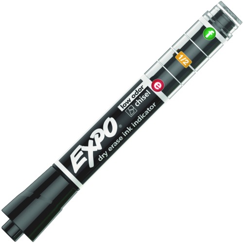 Expo Dry Erase Ink Indicator Marker - Chisel Marker Point Style - Black - 1 Each