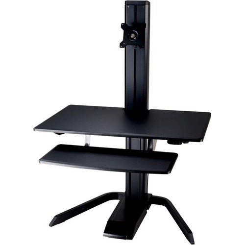 Amer Sit-Stand Integrated Desk Workstation - 15 kg Load Capacity - 40.38" (1025.60 mm) Height x 28.35" (720 mm) Width x 27.18" (690.40 mm) Depth - Desktop - Plastic, Steel, Medium Density Fiberboard (MDF), Aluminum - Ergonomic