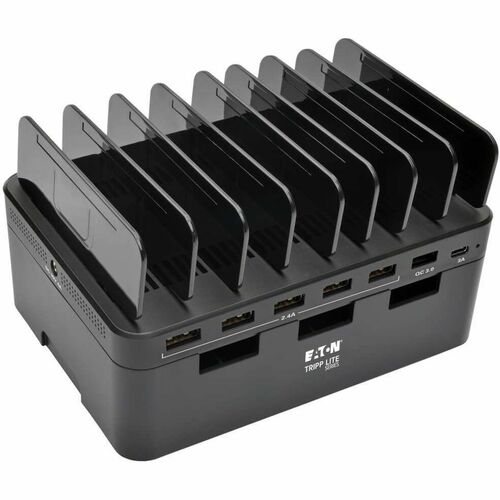 Tripp Lite by Eaton 7-Port USB Charging Station with Quick Charge 3.0, USB-C Port, Device Storage, 5V 4A (60W) USB Charge Output - 60 W Output Power - 120 V AC, 230 V AC Input Voltage - 5 V DC Output Voltage - 3 A Output Current