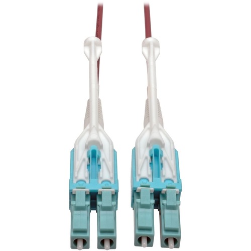 Tripp Lite 10M 10Gb Duplex Multimode Fiber Patch Cable 50/125 OM4 LC/LC 33' - Fiber Optic for Network Device - 12.50 GB/s - Patch Cable - 32.81 ft - 2 x LC Male Network - 2 x LC Male Network - 50/125 µm - Magenta