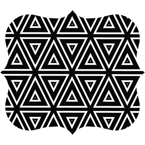 Fellowes Designer Mouse Pad - Geometric Triangles - Geometric Triangles - 8" x 9" x 0.19" Dimension - Multicolor - Skid Proof
