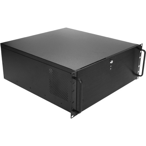iStarUSA 4U 5.25" 4-Bay Compact ATX Chassis with 400W Redundant Power Supply - Rack-mountable - Black - Hot Dip Galvanized Steel, Aluminum - 4U - 10 x Bay - 400 W - Power Supply Installed - ATX, Micro ATX, Mini ITX Motherboard Supported - 2 x Fan(s) Suppo