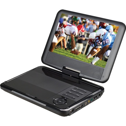 Supersonic SC-179DVD Portable DVD Player - 9" Display - 800 x 480 - Black - DVD+RW, DVD-RW, CD-RW - JPEG - DVD Video, Video CD, SVCD - 16:9 - CD-DA - USB - Lithium Ion (Li-Ion)