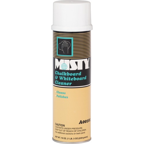 MISTY Chalkboard/Whiteboard Cleaner - For Whiteboard - 19 fl oz (0.6 quart) - Sassafrass Scent - 12 / Carton - Non Ammoniated, Pleasant Scent - White