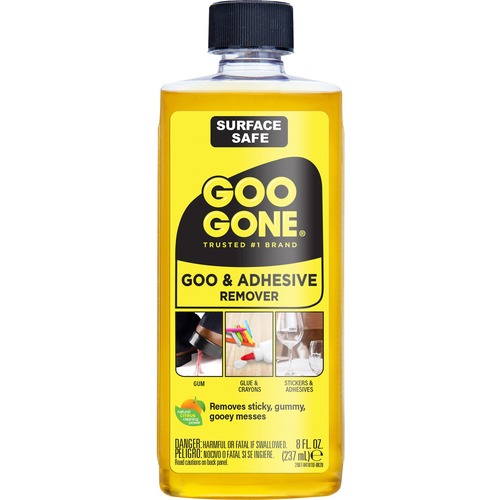 Goo Gone Gum/Glue Remover - 8 fl oz (0.3 quart) - 12 oz (0.75 lb) - Citrus Scent - 1 Each - Orange