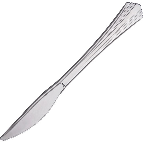 Reflections Plastic Knife - 15 / Pack - 15/Carton - Knife - 1 x Knife - Breakroom - Disposable - Silver