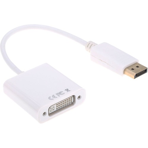 Axiom DisplayPort Male to DVI-I Dual Link Female Adapter - DPMDVIF-AX - DisplayPort/DVI-I Video Cable for Video Device, Monitor, Notebook, Desktop Computer - First End: 1 x 20-pin DisplayPort 1.1a Digital Audio/Video - Male - Second End: 1 x DVI-I (Dual-L