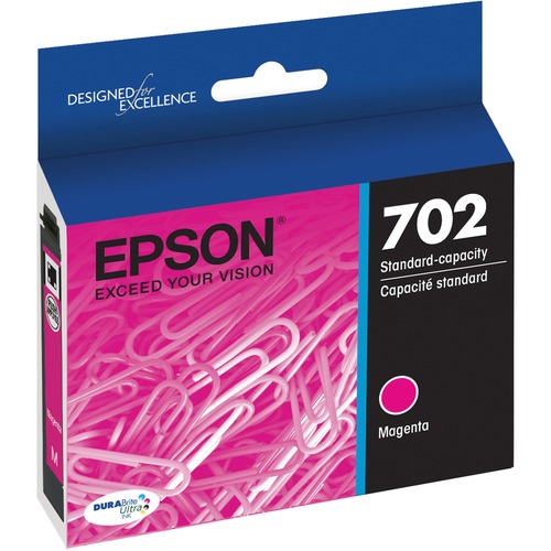 Epson DURABrite Ultra T702 Original Standard Yield Inkjet Ink Cartridge - Magenta - 1 Each - 300 Pages