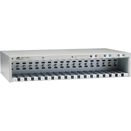 Allied Telesis MMCR18 Media Conversion Rack-Mount Chassis - 2 x Number of Power Supplies Supported - 18 Slot - 2U - Rack-mountable