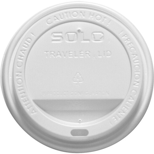 Solo 10-24 oz Hot Cup Lid - Dome - 100 / Pack - White