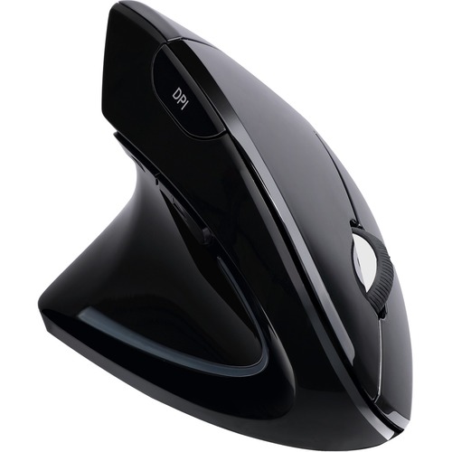 Adesso iMouse E90- Wireless Left-Handed Vertical Ergonomic Mouse - Optical - Wireless - Radio Frequency - 2.40 GHz - Black - USB - 1600 dpi - Scroll Wheel - 6 Button(s) - Left-handed Only