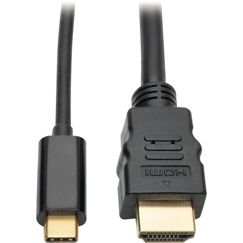 Tripp Lite by Eaton USB C to HDMI Adapter Cable (M/M), 3840 x 2160 (4K x 2K) @ 30 Hz, 6 ft - 6 ft HDMI/USB A/V Cable for Smartphone, Projector, Ultrabook, Monitor, Notebook, Tablet, TV - First End: 1 x HDMI Digital Audio/Video - Male - Second End: 1 x USB