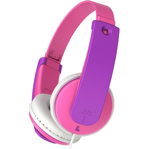 JVC Kids HA-KD7P Headphone - Stereo - Wired - Over-the-head - Binaural - Circumaural - 2.62 ft Cable - Pink