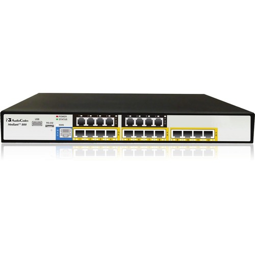 AudioCodes Mediant 800B VoIP Gateway - USB - Gigabit Ethernet - ADSL2+ - Wireless LAN - IEEE 802.11n - 1U High - Desktop, Rack-mountable