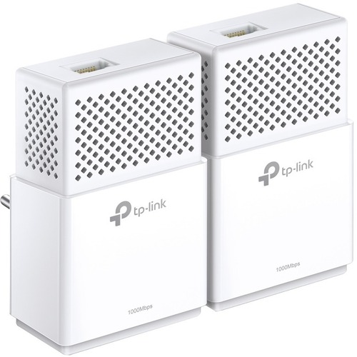 TP-Link AV1000 Gigabit Powerline Starter Kit - 2 - 1 x Network (RJ-45) - 1000 Mbit/s Powerline - 0.30 km Distance Supported - HomePlug AV2 - Gigabit Ethernet