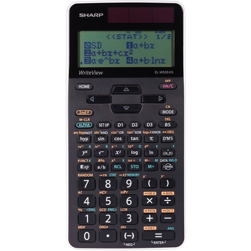 Sharp ELW535XGBWH Scientific Calculator 422 Functions - 422 Functions - LCD Display, Durable, Dual Power - 4 Line(s) - 16 Digits - LCD - Battery/Solar Powered - 0.5" x 3.1" x 6.3" - Black - 1 Each - Handheld Calculators - SHR01954