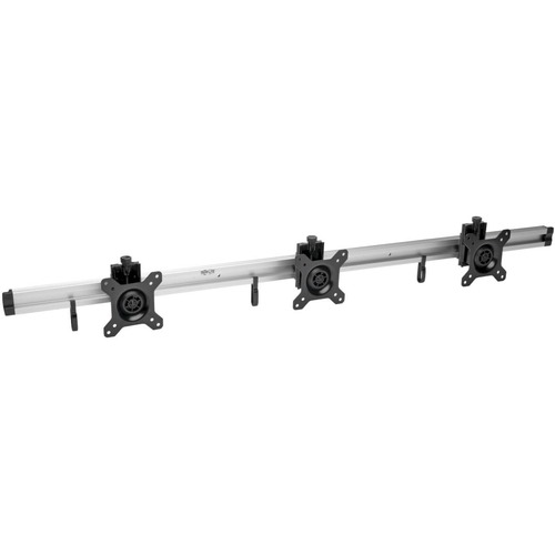 Tripp Lite by Eaton Triple Flat-Panel Rail Wall Mount for 10" to 15" TVs and Monitors - 15? Screen Support - 54 lb Load Capacity - Silver