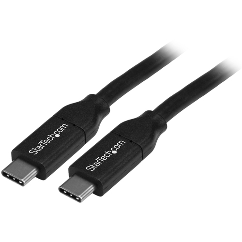 StarTech.com 4m 13 ft USB C Cable with Power Delivery (5A) - M/M - USB 2.0 - USB-IF Certified - USB 2.0 Type C Cable - Power USB-C devices over longer distances - Fast charge USB C mobile devices from a USB-C laptop or wall charger - USB-IF Certified - 4m