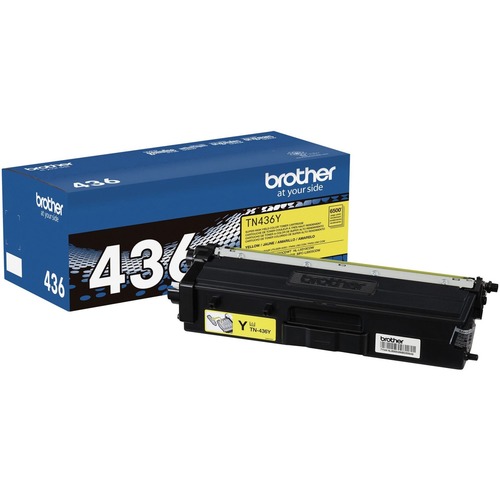 Brother TN436Y Original Toner Cartridge - Yellow - Laser - Standard Yield - 6500 Pages - 1 Each