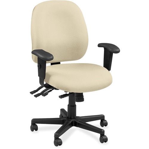 Eurotech Executive Chair - Sand, Buff - Vinyl, Fabric - 1 Each