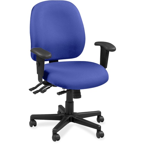 Eurotech Executive Chair - Black Forest, Cobalt - Vinyl, Fabric - 1 Each