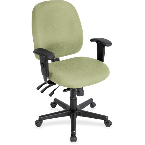 Eurotech 4x4sl with Seat Slider - Sage Vinyl Seat - Sage Vinyl Back - 5-star Base - Armrest - 1 Each