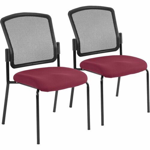 Eurotech dakota 2 Stackable - Regency Red Seat Color - Fabric Seat Material - Four-legged Base - 1 Each
