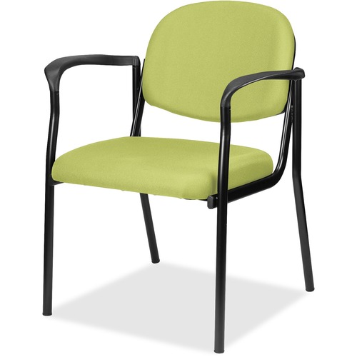 Eurotech dakota with Arms - Apple Green Fabric, Vinyl Seat - Apple Green Vinyl, Fabric Back - Four-legged Base - 2 / Carton