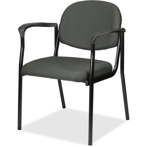 Eurotech dakota with Arms - Ebony Fabric Seat - Ebony Fabric Back - Four-legged Base - 1 / Carton