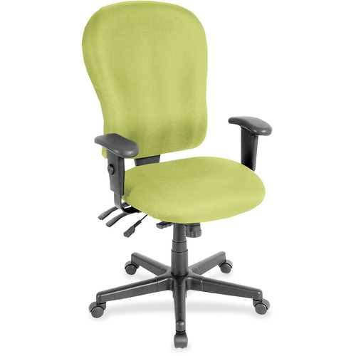 Eurotech 4x4xl High Back Task Chair - Apple Green Vinyl Seat - Apple Green Vinyl Back - High Back - 5-star Base - Armrest - 1 Each