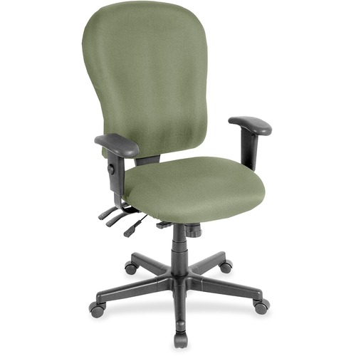 Eurotech 4x4xl High Back Task Chair - Mint Chocolate Fabric Seat - Mint Chocolate Fabric Back - High Back - 5-star Base - Armrest - 1 Each