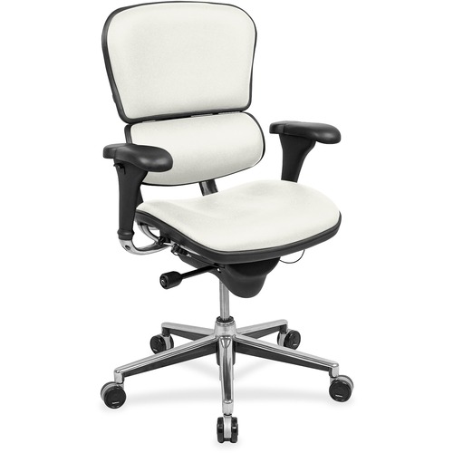 Eurotech Executive Chair - Snow - Fabric, Vinyl - 1 Each