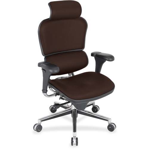 Eurotech Ergohuman Leather Executive Chair - Nightfall Seat Color - Fabric, Leather, Vinyl Seat Material - Nightfall Back Color - Vinyl, Fabric, Leather Back Material - High Back - 5-star Base - 1 Each